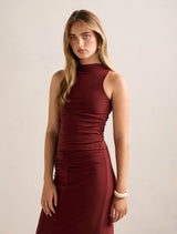 Savannah Ruched Mesh Top Forever New