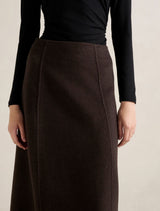 Amara Felled Midi Skirt Forever New