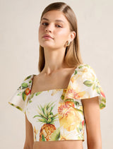 Jane Printed Cropped Top Forever New