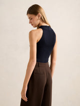 Gemma Wide Trim Knit Tank Top Forever New