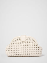 Aspen Open Weave Soft Clutch 0 White Forever New