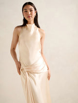 Abby Halter Satin Maxi Dress Forever New