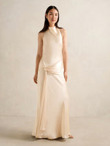 Abby Halter Satin Maxi Dress Forever New