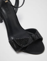 Shayla Side Bow Jewelled Heeled Sandal Forever New