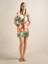 Sabine Printed Shirt Mini Dress Forever New