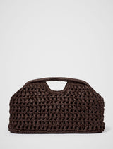 Shara Weave Frame Clutch 0 Chocolate Forever New