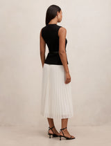 Louisa Woven Mix Knit Dress