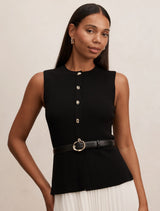 Louisa Woven Mix Knit Dress