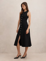 Lucienne Fit And Flare Knit Midi Dress Forever New