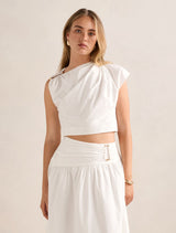 Dottie Draped Hardware Top Porcelain Co-Ord Forever New
