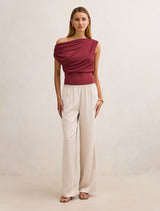 Sara Satin Wide Leg Pants Forever New