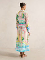 Abbey Printed Shirt Midi Dress Forever New