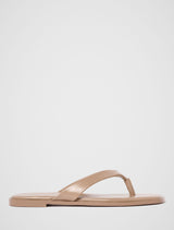 Fae Thong Flat Sandal Beige Forever New