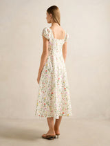 Sadie Cap Sleeve Linen Midi Dress Forever New