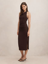 Daphne Halter Column Midi Dress Forever New