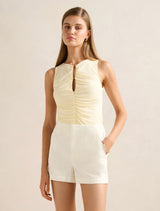 Brynn Beaded Keyhole Top