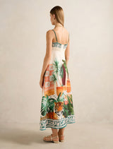 Bianca Printed Linen Midi Dress Forever New