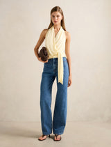 Gianna Wrap Halter Top Forever New