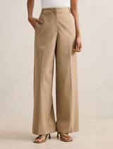 Sophia Petite Wide Leg Pants Milk Coffee Forever New