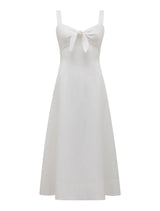 Kara Petite Tie Front Linen Midi Dress Forever New