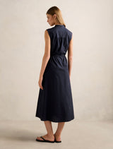 Jessie Drawcord Smock Midi Dress Forever New