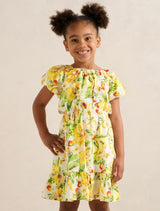 Belle Cut-Out Girls Dress Domenica Floral Forever New