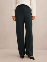 Dani Straight Leg Pants Dark Green Forever New