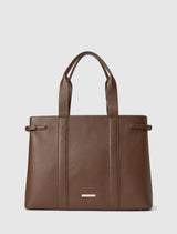 Dalton Laptop Tote Bag 0 Chocolate Forever New