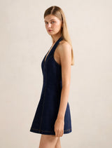 Jorja Halter Denim Dress Forever New