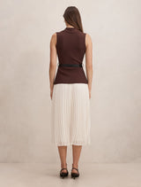 Bianca Woven Mix Knit Dress Forever New