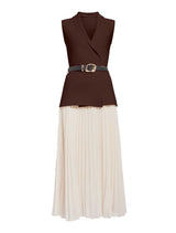 Bianca Woven Mix Knit Dress Forever New