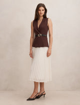 Bianca Woven Mix Knit Dress Forever New