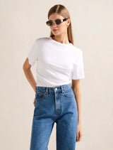 Saskia Boxy T-shirt Porcelain Forever New