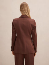 Solana Satin Single Breasted Blazer Forever New