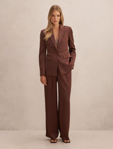 Solana Satin Single Breasted Blazer Forever New