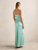 Estelle Satin Strapless Maxi Dress Forever New