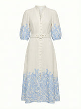 Esther Embroidered Midi Dress