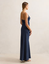 Josie Satin Tie Back Maxi Dress Forever New