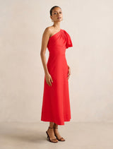 Mattea Petite One Shoulder Midi Dress Forever New