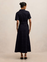 Valeria Petite Broderie Midi Dress