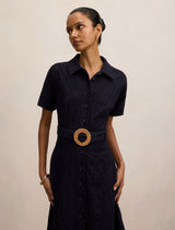 Valeria Petite Broderie Midi Dress