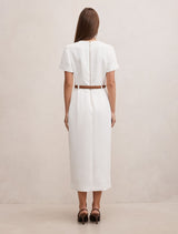 Bailee Belted Tailored Midi Dress Forever New