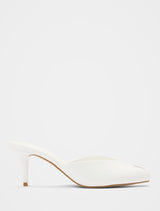 Milly Peep Toe Mule Heel White Forever New
