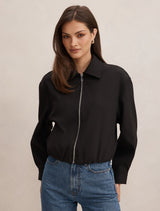 Alexia Top Collar Jacket Black Forever New