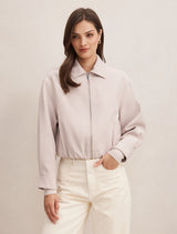 Alexia Top Collar Jacket Almond Milk Forever New
