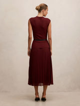 Lorelei Woven Mixed Midi Dress Forever New