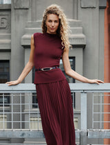 Lorelei Woven Mixed Midi Dress Forever New