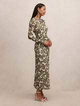 Georgia Long Sleeve Mesh Midi Dress Forever New