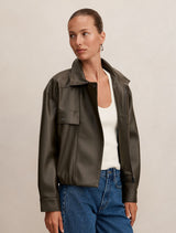 Angela Oversized Pu Bomber Forever New
