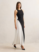 Candace Halter Contrast Maxi Dress